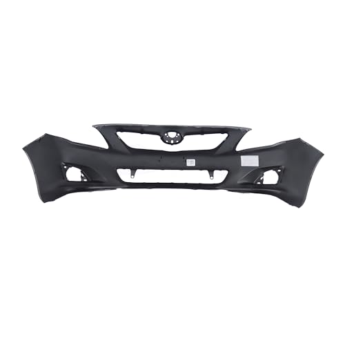 Image of Compatible with Toyota Corolla 2009-2010 Front Bumper Cover | Primed, With Fog Light Holes, Sedan, Ready to Paint, OEM 5211902990, TO1000343