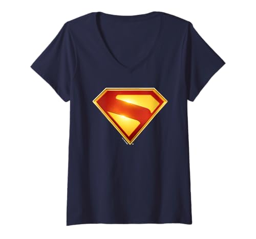 Womens Superman (2025) Superman New Logo 2 V-Neck T-Shirt