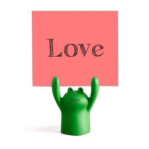 Porte-mémo avec citation inspirante pour la Saint-Valentin motif grenouille