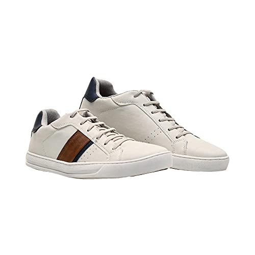 Sapatênis Branco, Marrom e Azul Flatform Cadarço Elástico | Freeland Tamanho: 44 Cor: Gelo