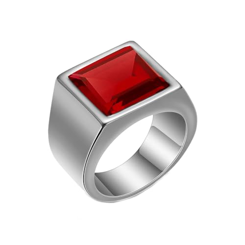 10K 14K 18K Solid Gold Ruby Ring for Men Real Gold Customized 2-10 Carat Men's Red Ruby Gemstone Wedding Band Ring Engagement Ring Jewelry Gift for Husband Dad Fathers Day Anniversary4