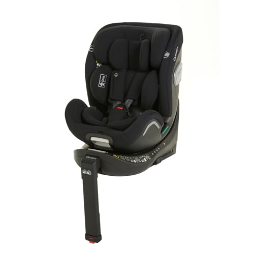Giordani Andromeda Seggiolino Auto 40-150 cm i-Size, Base Girevole 360°, Isofix e Gamba di Supporto, Reclinabile, con Riduttore Neonato e Sistema Harness Retainer, Evolutivo 0-12 Anni R129/03