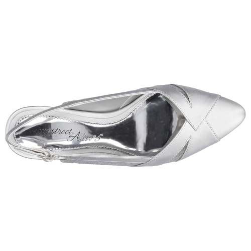 Easy Street Avena, Scarpe décolleté Donna, Argento Satinato, 42 EU Larga