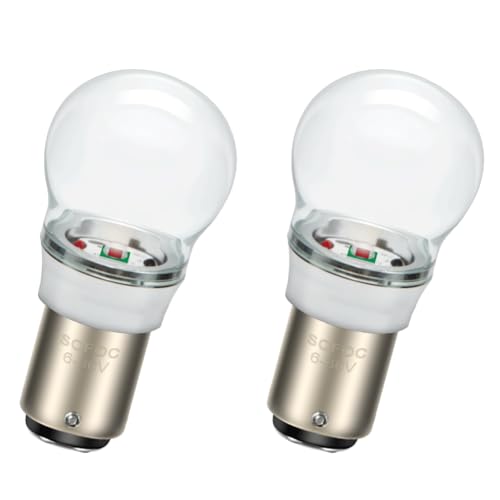 Ampoule BA15D LED rouge feu de stop remorque et position 6V-24V AC DC