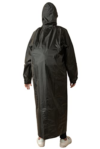 Image of THE DRY CAPE ; LET IT RAIN Women's Waterproof Rain Coat | Packable, Full Length with Hood & Pockets | Urban Commuter Rainwear