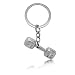 Produktbild tumundo Edelstahl Schlüssel-Anhänger Hantel Box-Handschuh Gewicht Fitness Bodybuilding Schlüsselring Autoschlüssel Sport