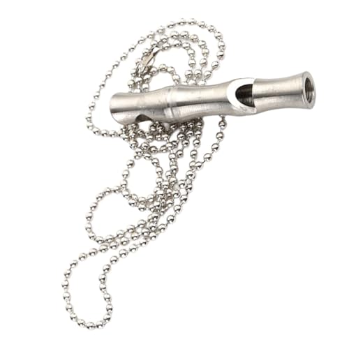 BESPORTBLE Dog Behavior Whistle Metal Hiking Whistle Emergency Survival Dog Training Equipment Lanyard