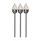 Star – Solar LED Pollerleuchten Set Olympus – Mit Dämmerungssensor & integriertem Akku – Stimmungsvolle Beleuchtung für Garten & Wege – Bernsteinfarbenes Licht – 3er Set, 40 cm Hoch, Silber