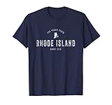 Rhode Island T Shirt Vintage Sports Design Retro RI Tee