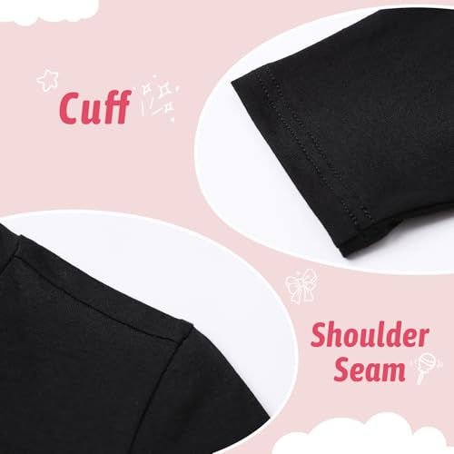 Image of Girls Cotton Long Sleeve Shirts Kids T Shirts Lightweight Breathable Casual Classic Tee Top for Children Age 3-14 Years