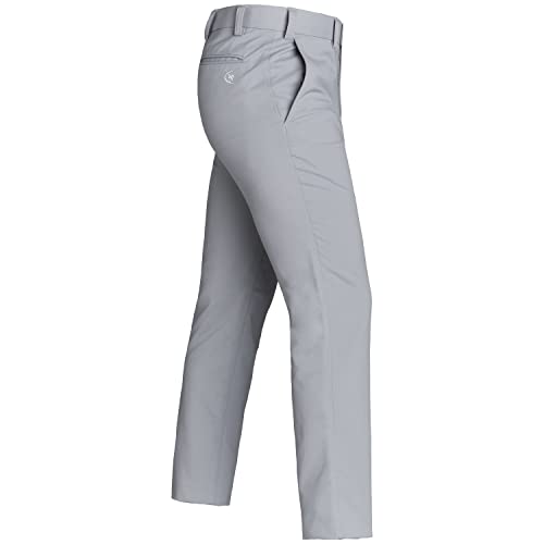Harry Hall Mens Golf Trousers - Slim Fit Grip Waistband Stretch & Breathable Fabric - Quick Dry Water Resistant Finish - Grey 42L
