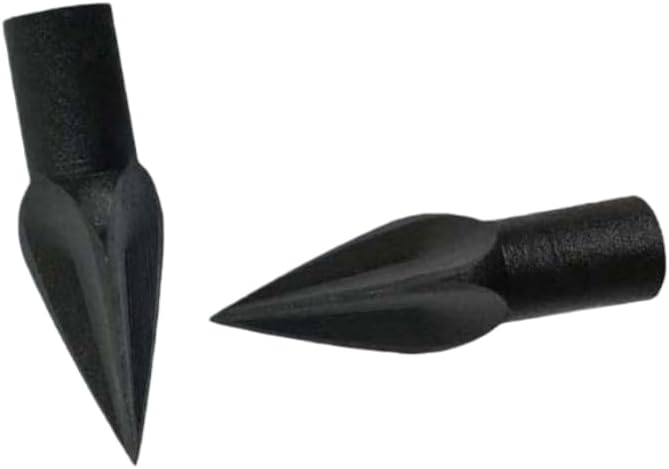 10pcs 8.0mm External Thread Tri-Lobe Arrowhead, Traditional Vintage Tri-Lobe & Leaf-Shaped Target Head for Archery Equipment