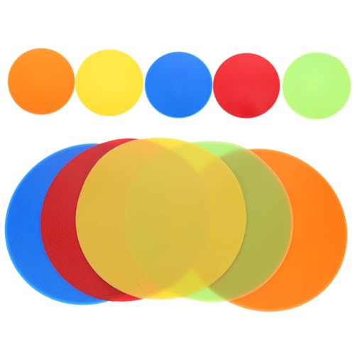 Toddmomy 10pcs Soccer Field Markers PVC Training Spot Makers Football Basketball Markers Set Fade-Resistant for Sports Events