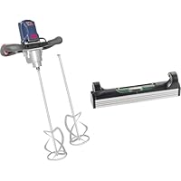 Güde 58048 Rührwerk GRW 1800 & kwb Schnur-Wasserwaage für Richtschnüre/Maurerarbeiten und Pflaster-Arbeiten,78 mm klein, mit Aluminium Unterseite, ideal für Maurerschnur