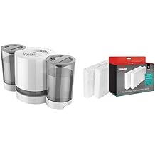 Vornado EV200 Evaporative Whole Room Humidifier with SimpleTank, 1.5 Gallon Capacity, White & MD1-0002 Replacement Humidifier Wick 2-Pack,White