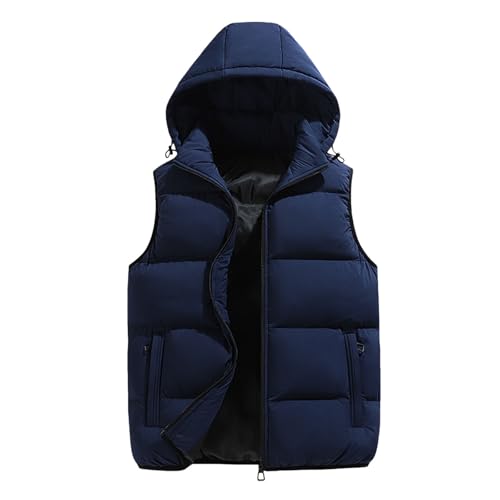 Gilet pour hommes WWricotta veste sans manche ample épaisse manteau hiver chaud
