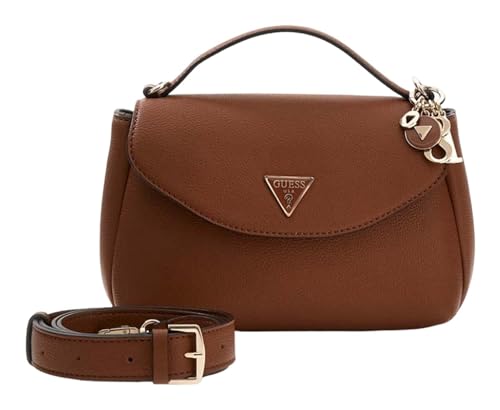 Sac à main GUESS Evie Top Handle Flap Bag - Sac bandoulière femme cognac brun tendance