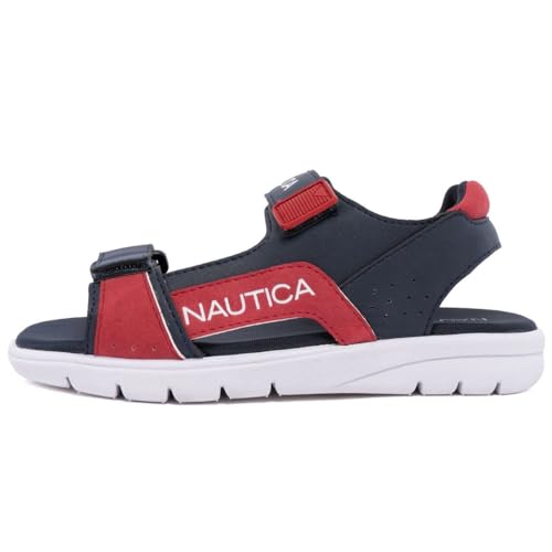 Image of Nautica Toddler Boys Sport Sandals - Lightweight Athletic Open-Toe Summer Shoes with Dual Adjustable Hook and Loop Straps for Outdoor Play, Beach, and Water