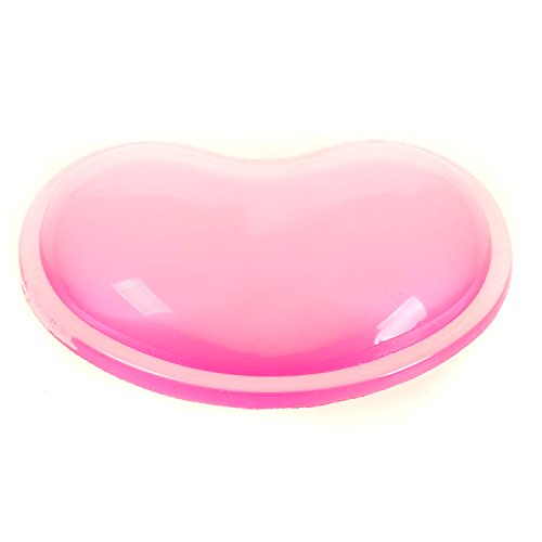 HIMRY® Poggiapolsi Crystals Gel Ergonomico, a forma di cuore, morbidissimo Cuscino per il polso, Cristalli gel Pad Poggiapolsi, trasparente resto di polso, pink, KXC5112 pink