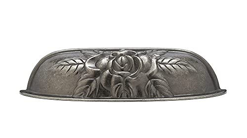 Richelieu Hardware Bp26956142 Provence Collection 3-25/32 In (96 Mm) Center-To-Center, Traditional Cabinet Pull, Pewter #TOP2