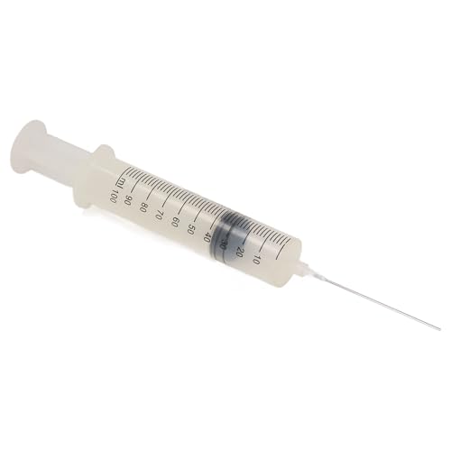 Bewinner Jeringa de Recarga de Tinta, Jeringa de Gran Capacidad de 100 Ml con Aguja de Acero Inoxidable de 10 Cm para Impresoras y Cartuchos de Tinta