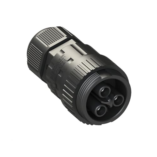 Connecteur femelle à sertir étanche IP68 alimentation câble 3 conducteurs