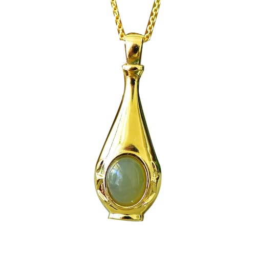 Pendentif vase jade hé naturel argent S925 : fini les bijoux ternes