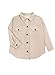 VICHYIE Womens Shirts Shacket Casual Long Sleeve Corduroy Lapel Oversized Button Down Blouses Tops Coat Apricot M