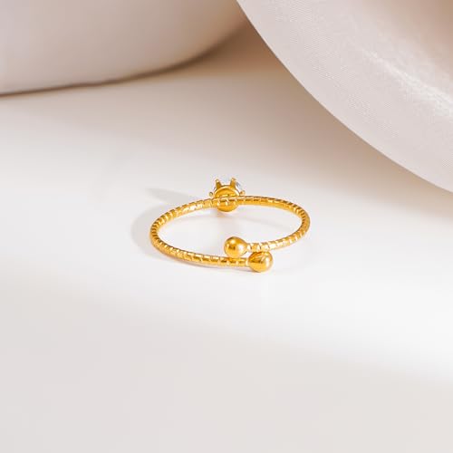 Image of Rubans Demi Fine Stainless Steel Finger Ring Minimal Gift for Women & Girls
