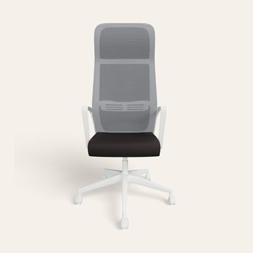 Image of Interio by Godrej Vurv Chair Mesh High Back Ergonomic Work from Home /Revolving Study Chair, 1 Year Warranty, Height Adjustable | Heavy Duty Polypropylene Base | DIY Installation (Black)