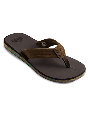 Quiksilver Herren Carver Suede Recycled Sandale, Brown 2, 46 EU