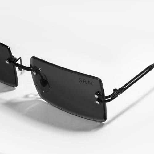 Image of SAM AND MARSHALL HARPER Eyeglass I Light Weight Frames I Rectangle Shape I Sheet Metal Frames I Prescription Friendly I Men & Women