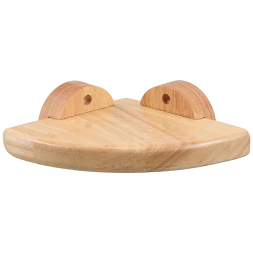 Estante de esquina de madera con diseño triangular que ahorra espacio 2