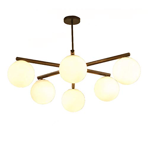 Lustre suspension boules magiques 8 lampes LiChA plafonnier moderne noir chic