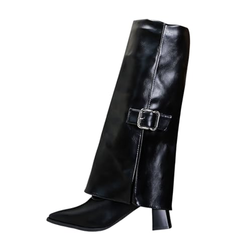 Bottes au dessus du genou avec finitions de boucle et ligne haut de gamme