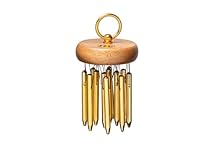 Chime - This chime consists of 12 freely suspended sound bars that hang from a piece of wood With Hanging Ring - Suspended from the ring at the top, these chimes can be used as wind chimes Authentic Sound - The golden aluminum bars produce a very hig...