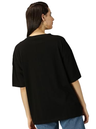 Image of LEOTUDE Women's Drop Shoulder Oversized Baggy Fit Half Sleeve Plain Solid Round Neck Multicolor T-Shirt Combo for Women's (Pack of 3)
