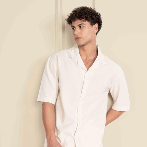 Image of Aatman Men's Half Sleeve | Casual | Box Fit | Cuban Collar Shirt