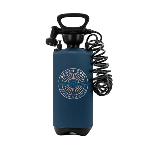 Portable Pressurized Shower - Ocean Rise 2.1G - Manual Pump System - Insulated Cover for Hot/Cold Water - Perfect as a Camp, Surf, Beach, Dog and Outdoor Shower - No Power Needed