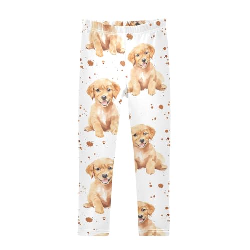 Ginger Puppy Girls Leggings,Workout Leggings for Girls Toddler Athletic Legging Size for 3-10T