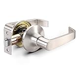 FILTA Passage Door Handle, Door Lever Interior for Corridor Hallways Doors, Modern Round Lever Door Handle Non-Locking, Heavy Duty Door Lever Lockset in Satin Nickel