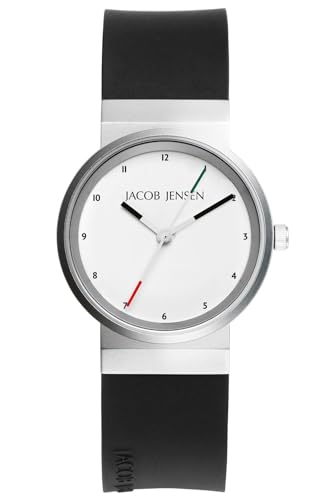Jacob Jensen Damenuhr Titan Quarz Schwarz/Weiß 656