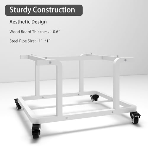 Image of Natwind 2 Tier Laser Printer Stand,24''x20'' Under Desk Printer Cart, White