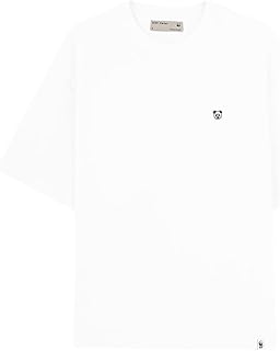 WWF - IndiaÜniseks Yetişkin Kısa Kollu Tişört Panda Kafası Tshirt Beyaz 