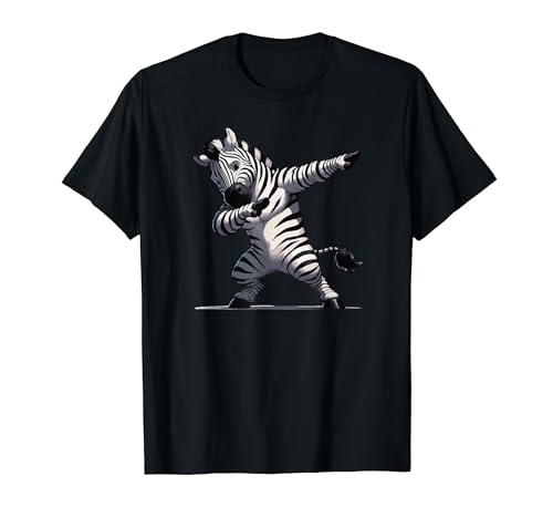 Cool Dabbing Animals Dabbing Zebra African Zookeeper Animal T-Shirt