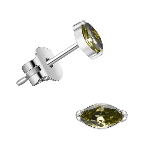 J.aey チタン ピアス つけっぱなし用 ファーストピアス メンズ レディース マーキーズCZ ジルコニア CZ 軸太0.8mm(20g 人気 金属アレルギー対応 医療用 耳たぶ厚い人用 シンプル 小さい 両耳セット シルバー チタンポスト11mm キャ