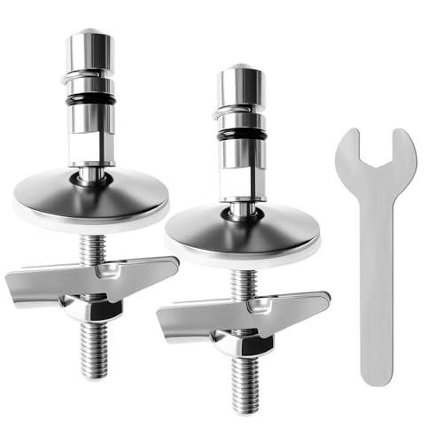 Zyiphor 2 Unidades Bisagras Tapa WC Fijación de Asientos de Inodoro de Acero Inoxidable para Montar y Fijar la Tapa del Inodoro M6 × 71,5mm
