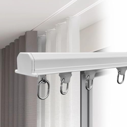 Séparateur de pièce rail de rideau dissimulé pour loft et salon moderne