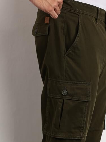 Image of Thomas Scott Men's | Solid | Light Weight | Breathable Fabric | Mid Rise | Regular Fit | Cotton Blend | Button Waist | Chino Trouser | Pants