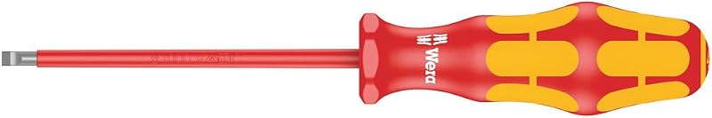 Chave de fenda isolada VDE Wera 160 i Kraftform Plus Lasertip, ponta chata de 5,5 mm, haste de 20 cm 05006121001